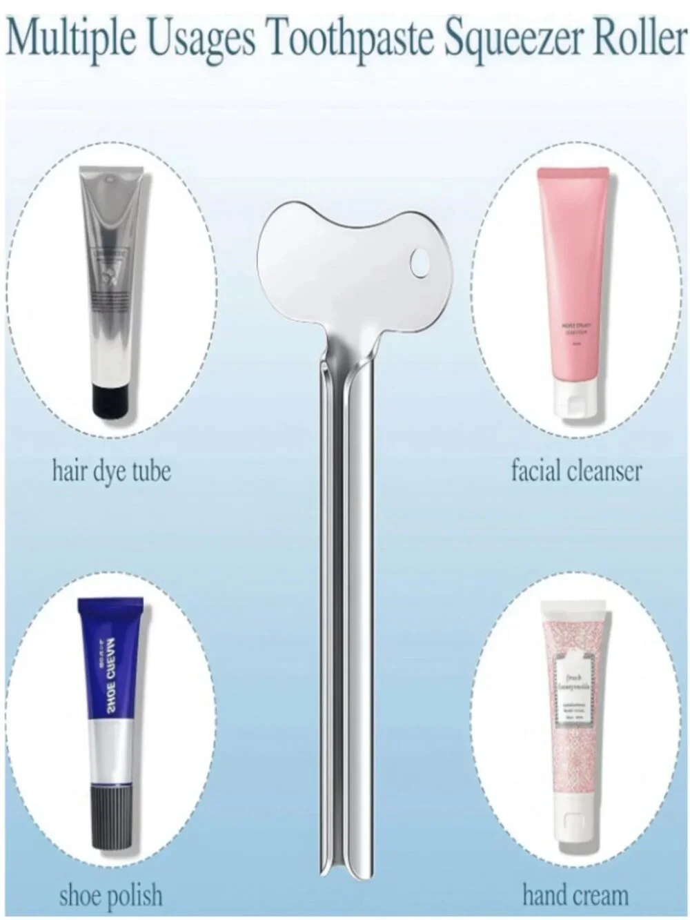2‑Pack Heavy‑Duty Metal Toothpaste Squeezer Keys – Multi‑Use Tube Roller